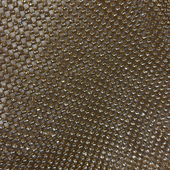 Vintage rhinestone chain mail halter top - Picture 3 of 4